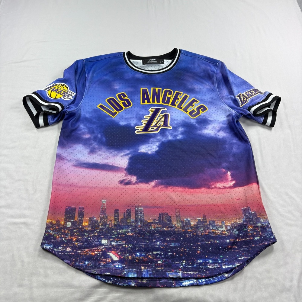 Los Angeles Lakers Shirt Mens Small Pro Standard Cityscape Stacked Logo Graphic